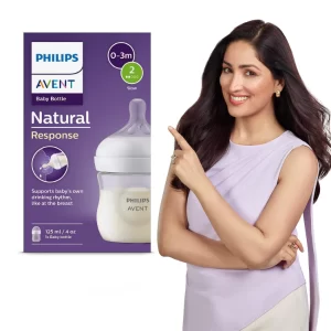 Philips Avent baby bottle 125ml with ergonomic shape for newborn feeding from 0+ months
