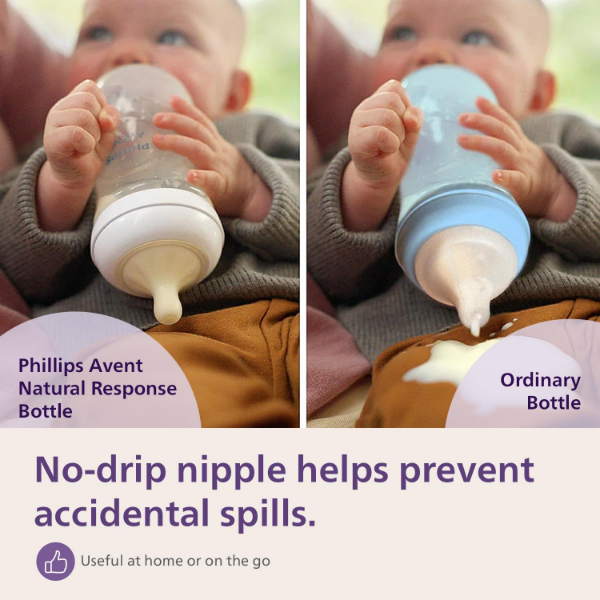 Philips Avent baby bottle that is dishwasher safe and easy to assemble and clean after feeds
