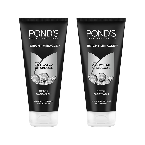 POND'S Pure Detox Face Wash charcoal face wash with activated charcoal for oily skin daily facial cleansing