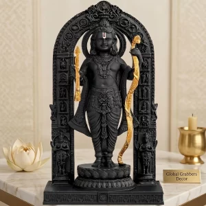 Ram Lalla Ayodhya Idol 3D polyresin statue with detailed religious craftsmanship for home décor