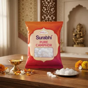 Shubhkart Surabhi pure camphor tablets for puja, aarti and religious rituals for home worship
