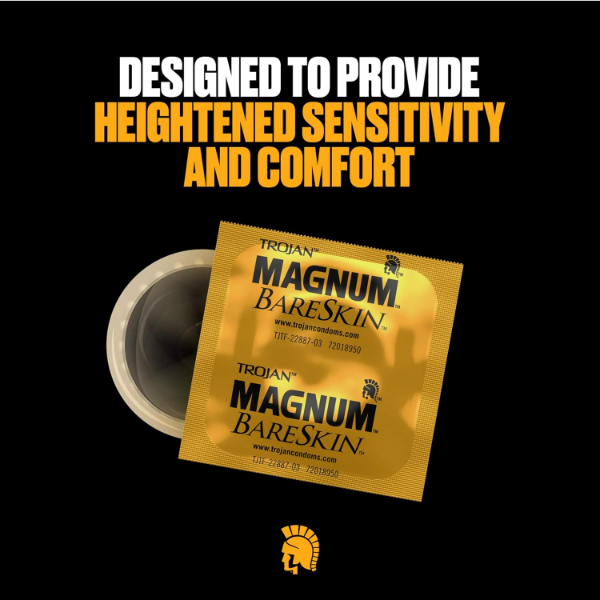 Magnum Bareskin condoms 30 count pack with thin large size design and smooth lubricant