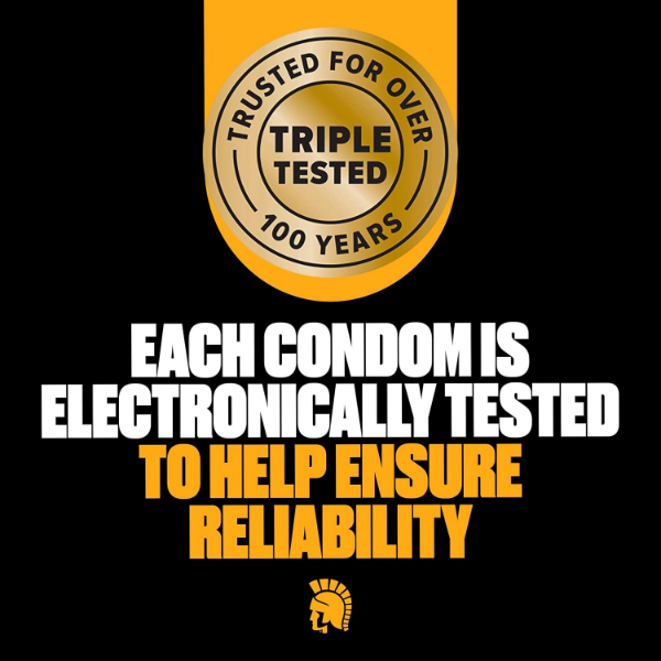 Trojan Magnum Condoms with larger contoured fit and special reservoir tip in lubricated latex format