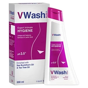 VWash Plus Intimate Hygiene Wash bottle with Tea Tree Oil for daily feminine hygiene and pH balance care