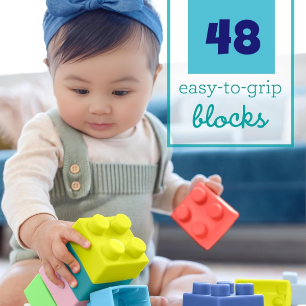 Big Soft Building Blocks for Babies & Toddlers, BPA-Free Construction Toys Set (pack of 2) - Image 4