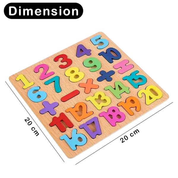 3Pcs Wooden Alphabet, Number And Shape Puzzle Board Set For Children (Pack of 2) - Image 2